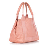 Navy Cabas S Leather Tote Bag